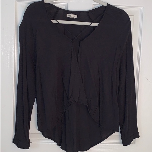 Silence & noise navy criss cross top - Picture 3 of 6